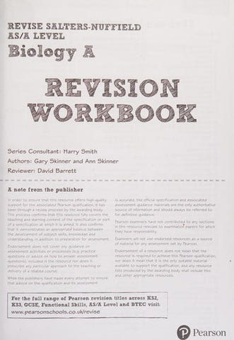 Pearson Revise Salters Nuffield As/A Level Biology Revision Workbook - 2023 and 2024 Exams