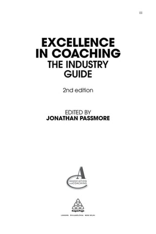 Excellence in Coaching The Industry Guide