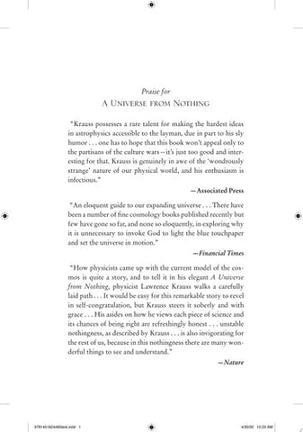 A Universe from Nothing Why There Is Something Rather than Nothing