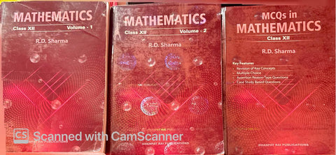 Mathematics Class 12th Vol. 1, Vol. 2, And Mcq - By R.d. Sharma (2024-25 Examination)